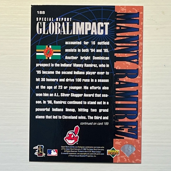 ⚾️🧢Lot of 3 - 1994, 1996, 1997 Upper Deck Manny Ramirez Baseball Cards - Picture 6 of 9